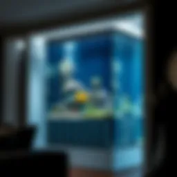 Elegant 15 column aquarium stand showcasing a modern design