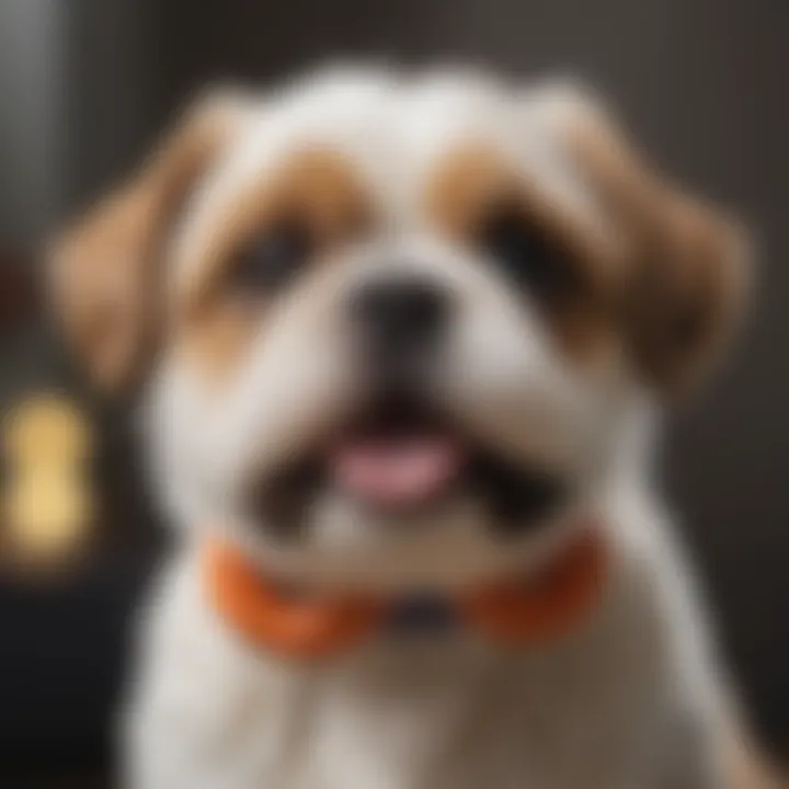 Close-up of a rubber teething toy suitable for puppies