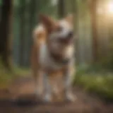 A dog wearing a slip lead during a training session