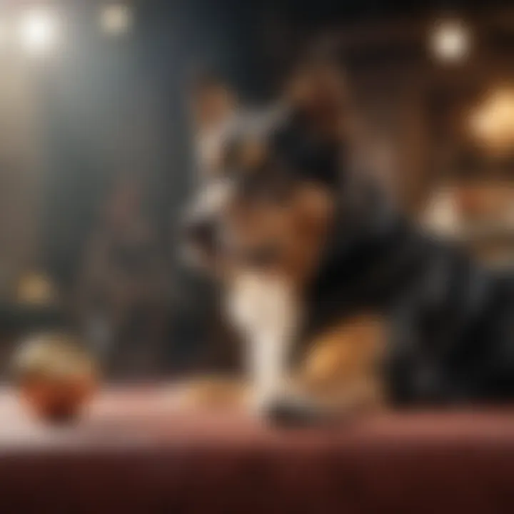 A dog participating in an AKC event, highlighting competitive spirit