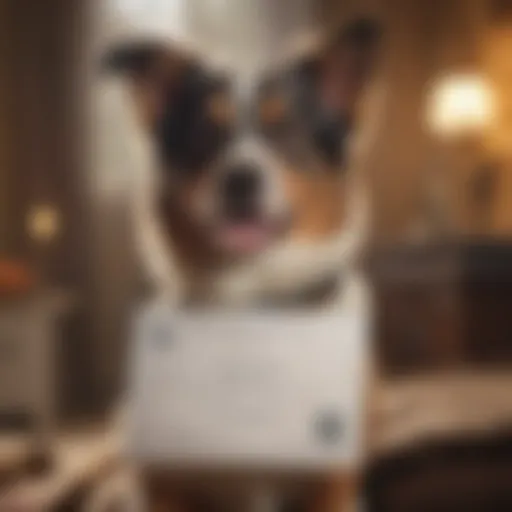 A proud dog owner holding their AKC registration certificate