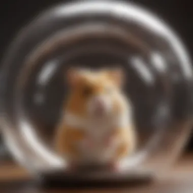 A vibrant 8-inch hamster ball showcasing its design and features