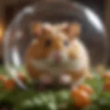 Hamster exploring an 8-inch ball in a safe environment