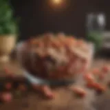 Ground turkey served in a bowl for dogs