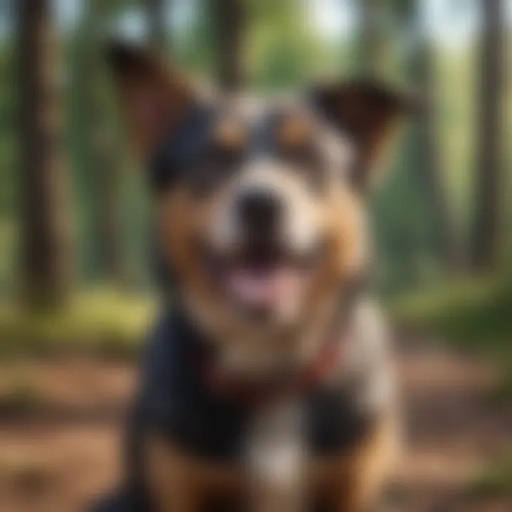 A happy dog learning positive behaviors