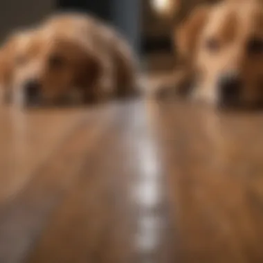 Before and after results of cleaning wood floor