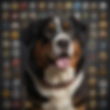 Collage of different collar materials suitable for Bernese Mountain Dogs