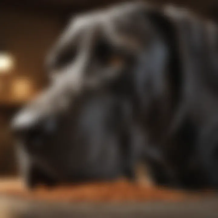 Illustration of essential ingredients for dog food