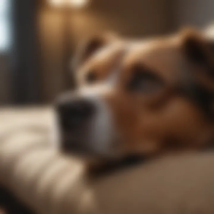 Close-up of bolster bed materials for dogs