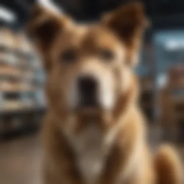 Manufactured dog bones in a pet store