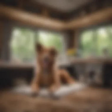 Various Dog Breeds Relaxing in a Camper Different dog breeds relaxing comfortably inside a camper
