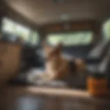 Cozy camper interior designed for dogs with comfortable bedding