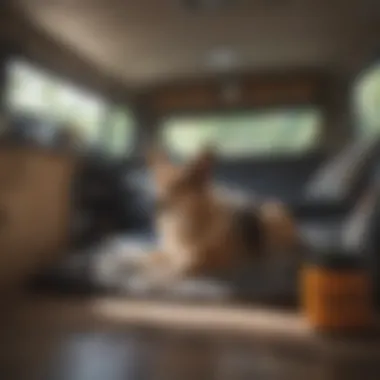 Comfortable Camper Setup for Dogs Cozy camper interior designed for dogs with comfortable bedding