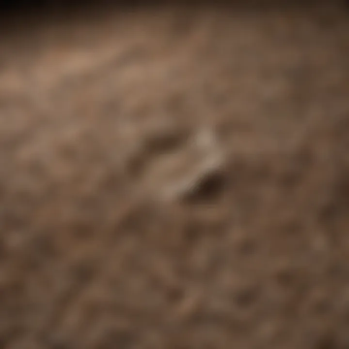 A close-up view of clumping cat litter showcasing its texture