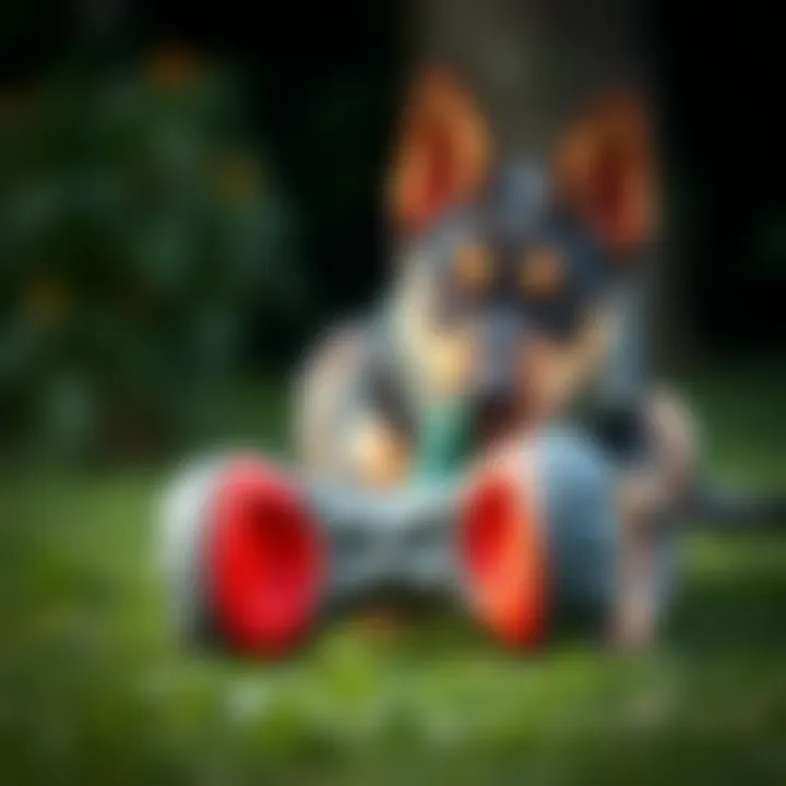 Durable rubber chew toy designed for strong chewers