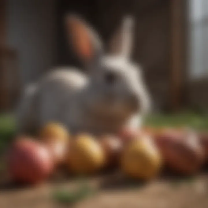 Durable rubber chew toys ideal for energetic rabbits
