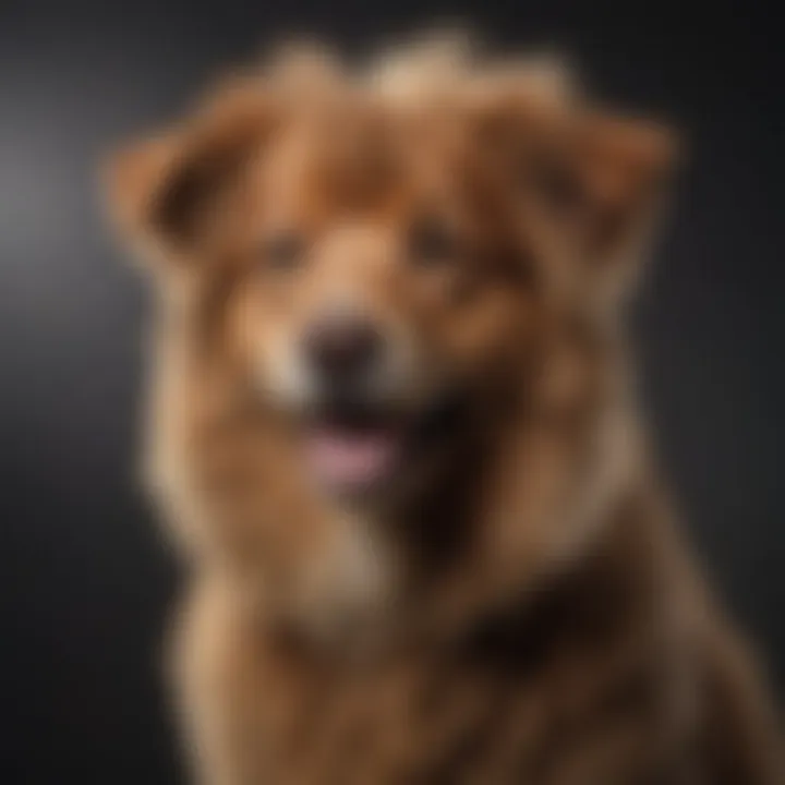 Happy dog with a well-maintained curly coat after grooming