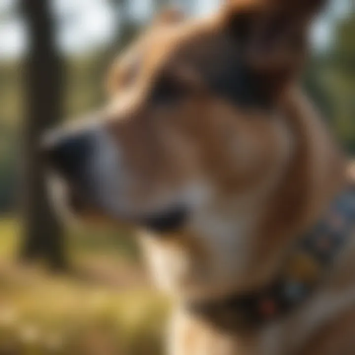 Various materials used in big dog collars