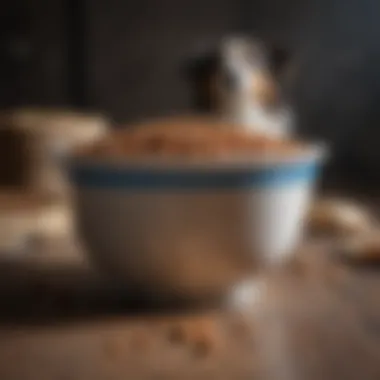 High-Quality Dog Food in a Bowl Dog bowl filled with high-quality dog food