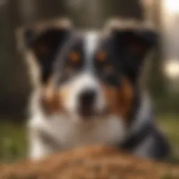 Australian Shepherd enjoying nutritious kibble