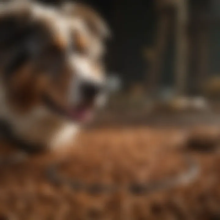 Close-up of premium dog food ingredients