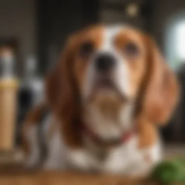 A Thriving Beagle Companion Beagle with vibrant coat and energetic demeanor