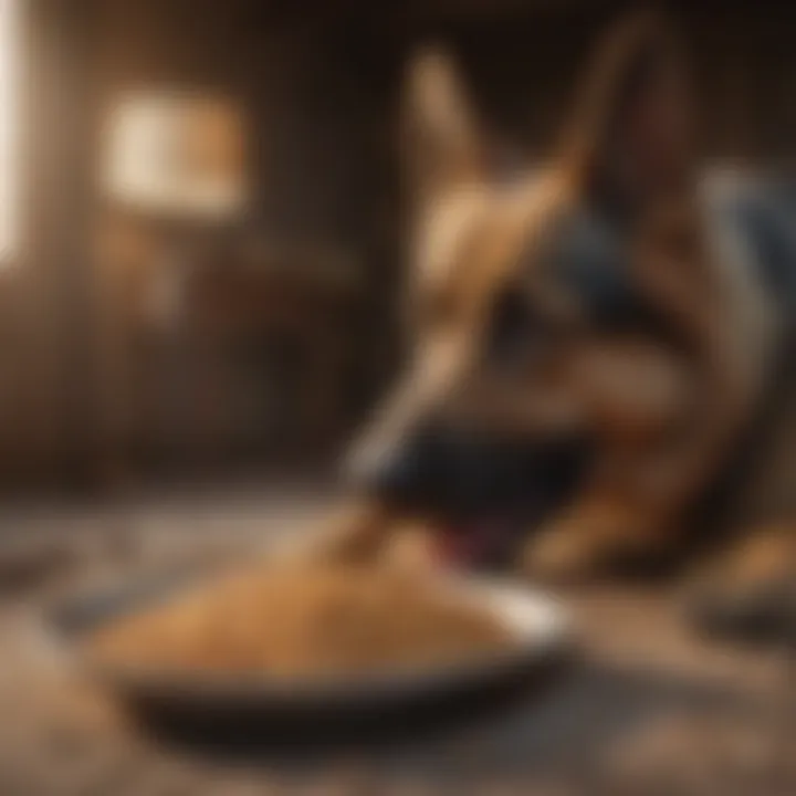 Digestive health infographic for German Shepherds
