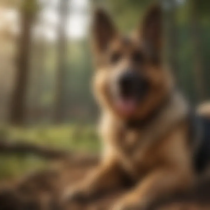 Happy German Shepherd in a healthy environment