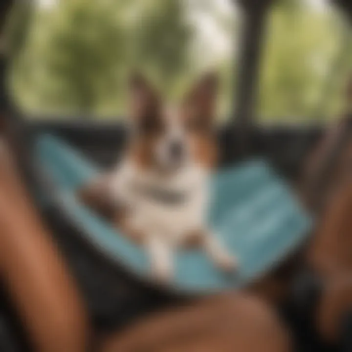 A well-designed dog seat hammock showcasing its durable materials and construction.