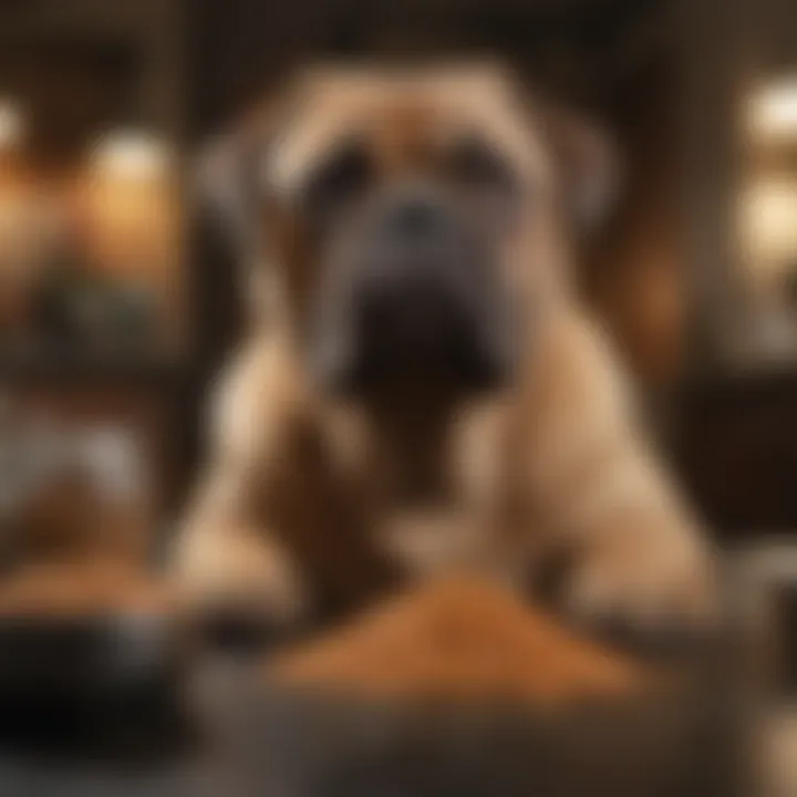 Various dry dog food brands recommended for Bullmastiffs