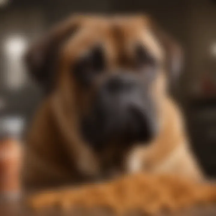Nutritional breakdown of dry dog food suitable for Bullmastiffs