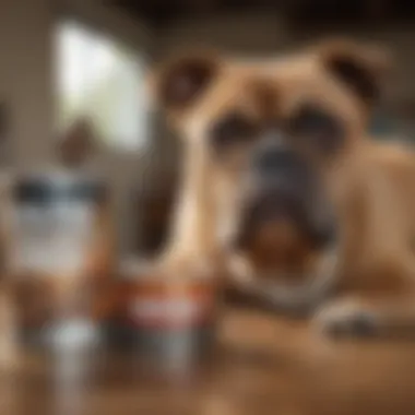 Understanding Dog Food Labels for Bully Breeds Pet owner examining dog food labels