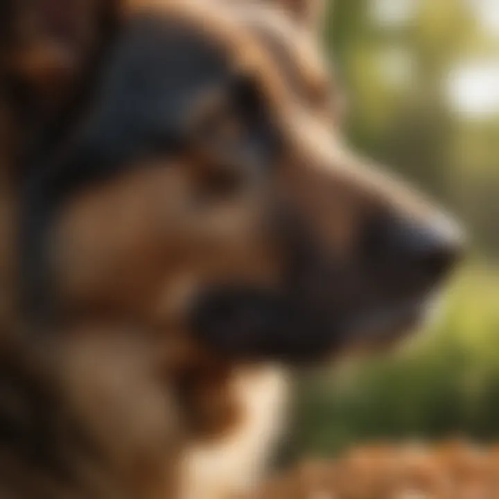 A close-up of a dog food label showcasing quality ingredients