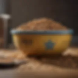 A visually appealing bowl filled with gluten-free dry dog food showcasing natural ingredients