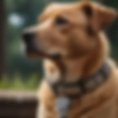 Close-up of a collar used with invisible dog fences