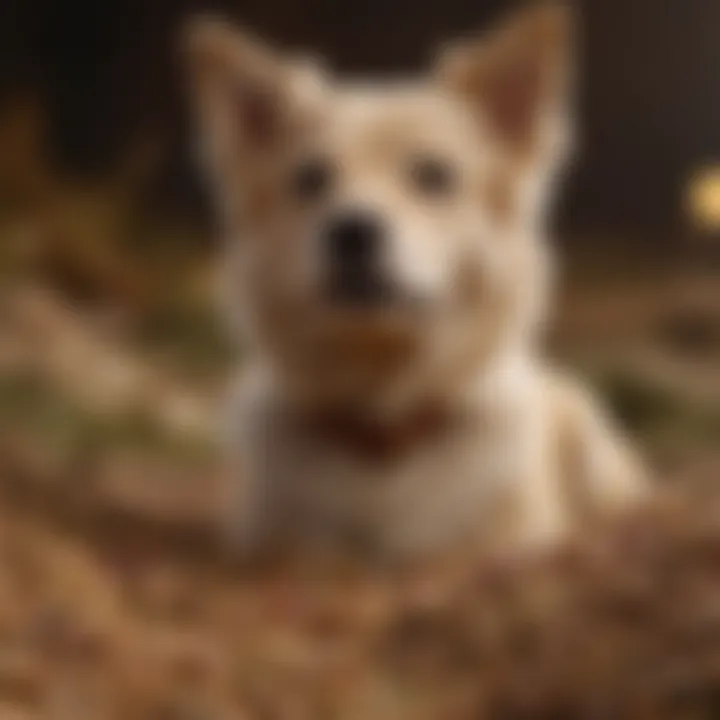 Variety of dry dog food brands on display