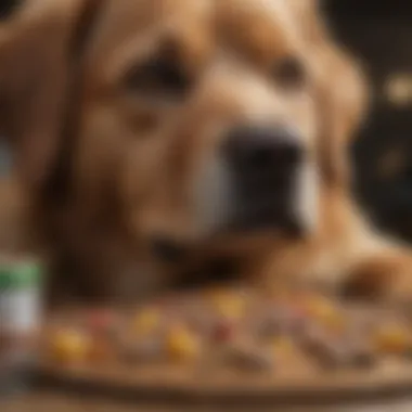 Nutrient-Rich Ingredients for Older Dogs Close-up of natural dog food ingredients