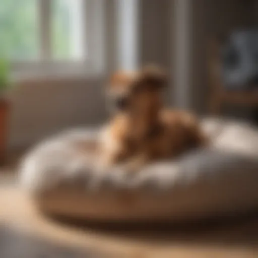 Cozy non-toxic dog bed made from organic materials