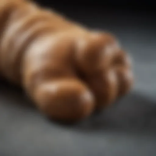 A close-up of a dog's paw being treated with balm