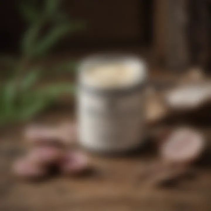 Selection of natural ingredients used in paw balms