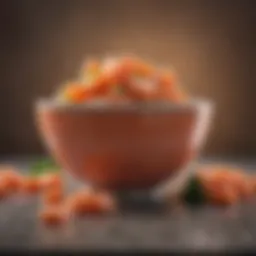 Delicious salmon puppy food in a bowl