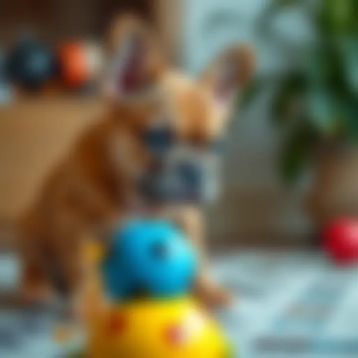Interactive Toys for Mental Stimulation Interactive toy engaging a Frenchie puppy