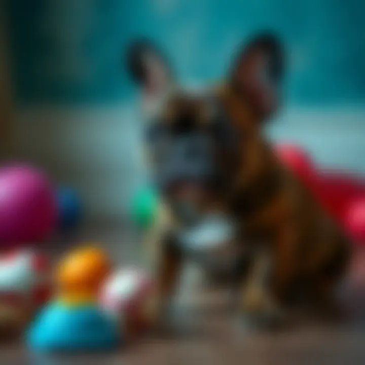 Safety Considerations for Selecting Toys Various safe toys suitable for French Bulldog puppies
