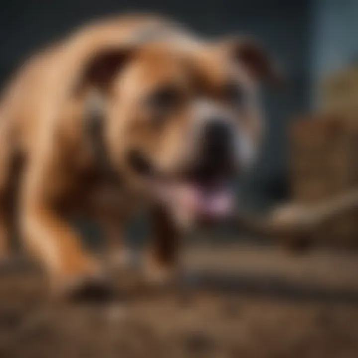 Close-up of various tug of war toys for dogs