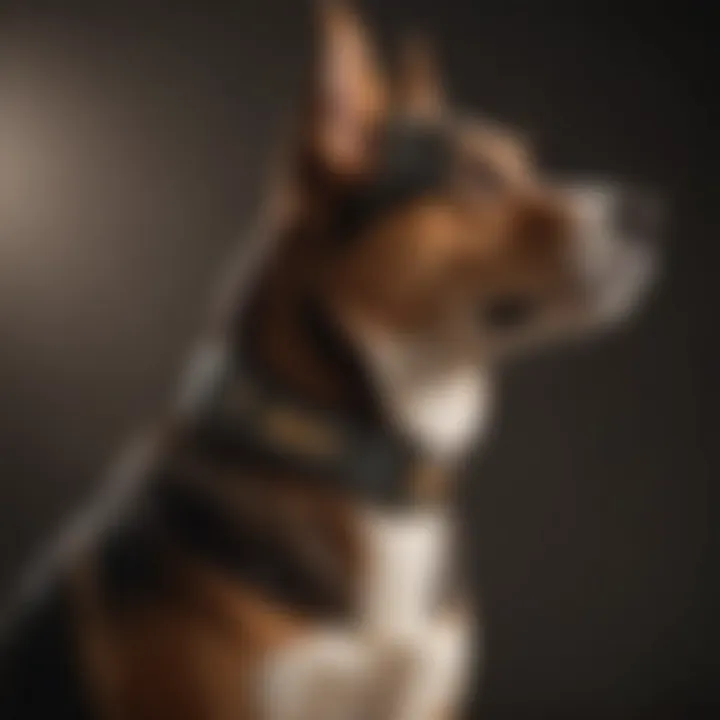 Close-up of a comfortable padded dog collar