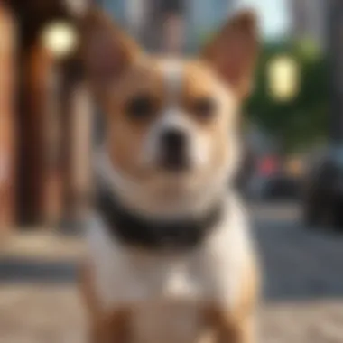 Stylish Walking Collar for Small Dogs Small dog showcasing a stylish walking collar