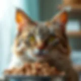 Healthy dry cat food selection