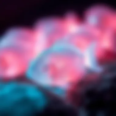 Exploring Bioluminescence in Fish Rocks Close-up of bioluminescent properties of fish rocks