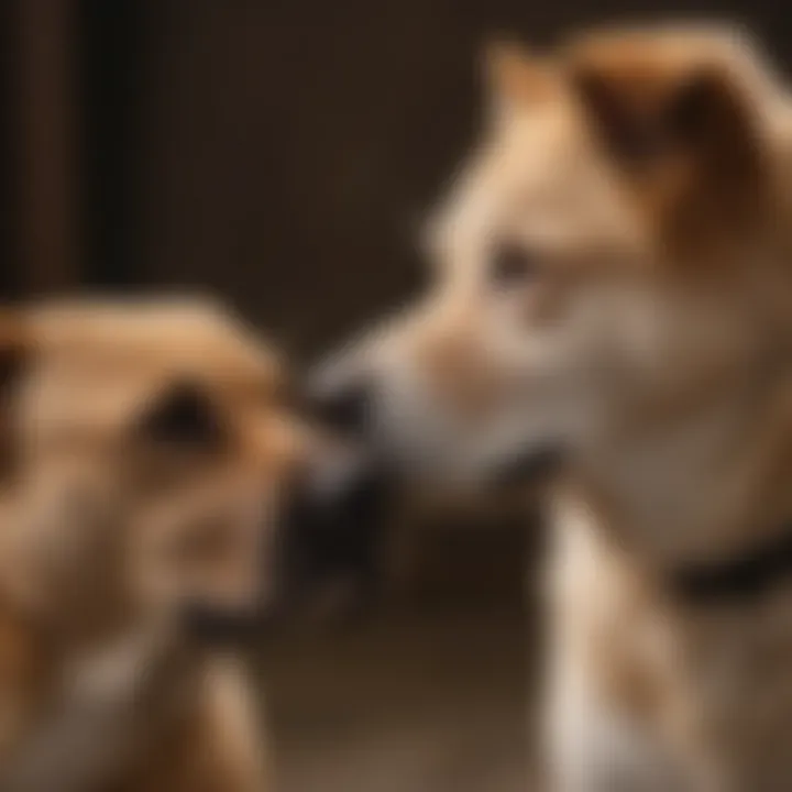 A heartwarming moment between an owner and their blind dog