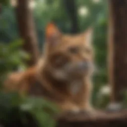 A beautifully designed custom cat enclosure with natural elements